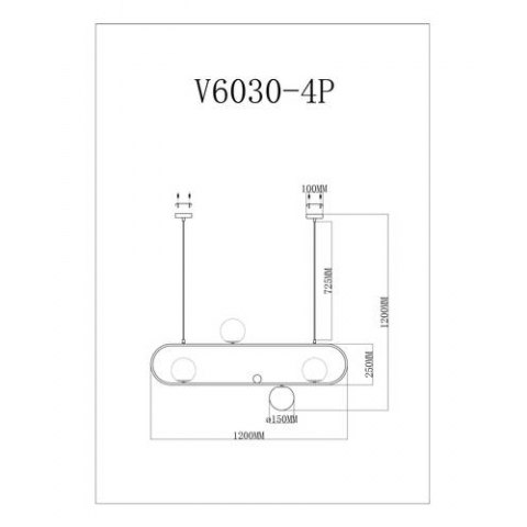 Подвесной светильник Moderli V6030-4P Krona