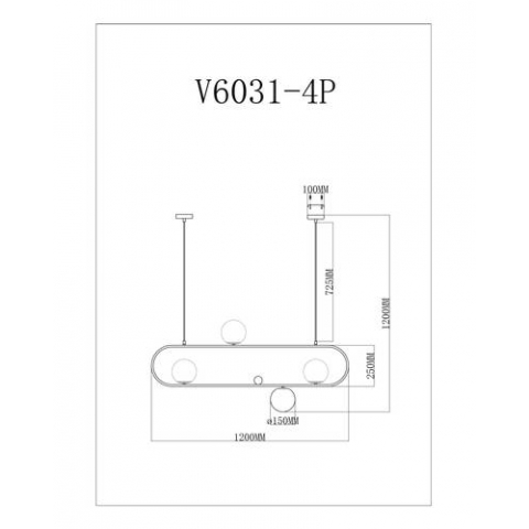 Подвесной светильник Moderli V6031-4P Krona