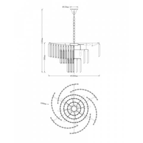 Люстра подвесная Moderli V7050-12P Ivo