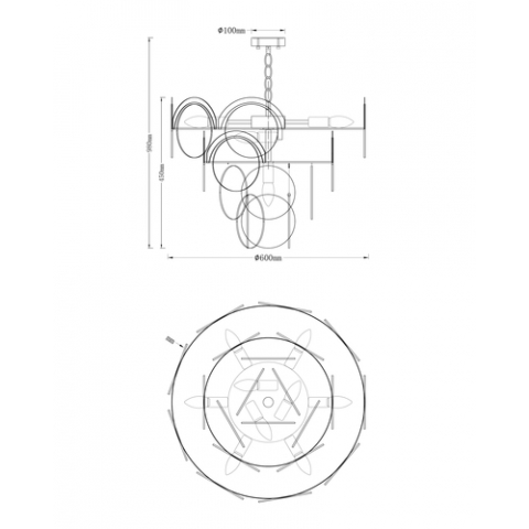 Люстра подвесная Moderli V7082-10P Komo