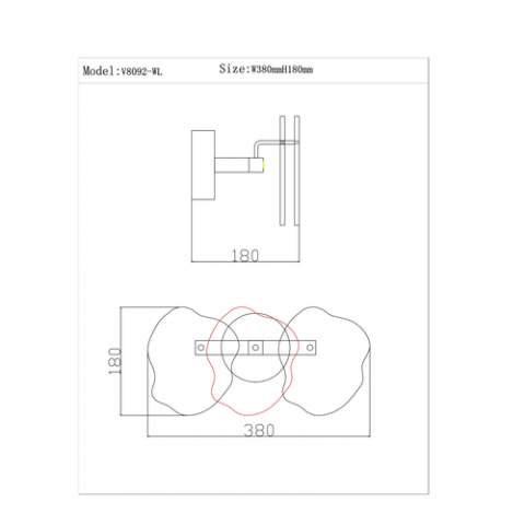 Бра Moderli V8092-WL Square