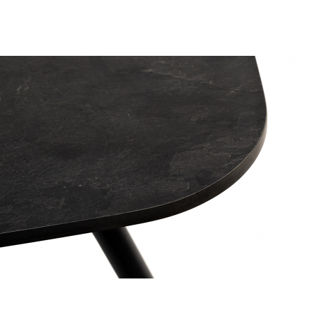 "Верона" журнальный стол из HPL 120х65, H40, каркас черный муар, цвет столешницы "серый гранит"