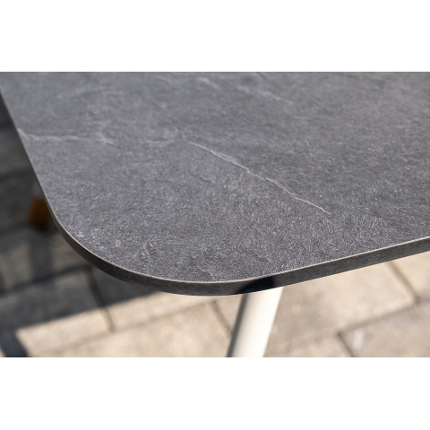 "Верона" журнальный стол из HPL 120х65, H40, каркас светло-серый (RAL 7035) муар, цвет столешницы "серый гранит"