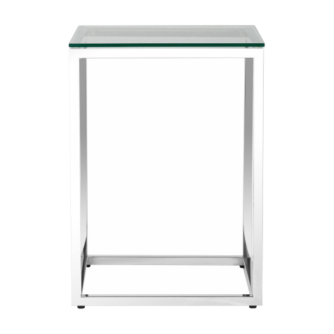 Журнальный стол 40*40 ТАУН серебро