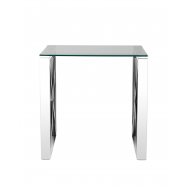 Журнальный стол 55*55 КРОСС серебро