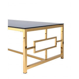 Журнальный стол 120*60 БРУКЛИН золото стекло smoke