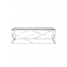 Журнальный стол 120*60 АРТ ДЕКО серебро