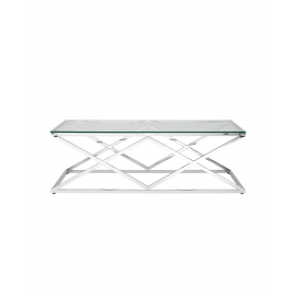 Журнальный стол 120*60 ИНСИГНИЯ серебро