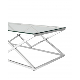 Журнальный стол 120*60 ИНСИГНИЯ серебро