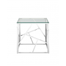 Журнальный столик 55*55 АРТ ДЕКО серебро