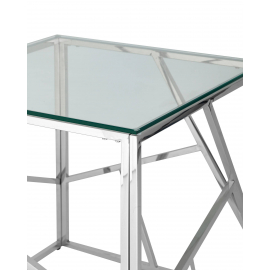 Журнальный столик 55*55 АРТ ДЕКО серебро