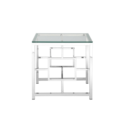 Журнальный столик 55*55 БРУКЛИН серебро