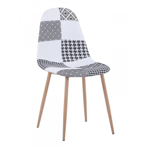 Стул Валенсия пэчворк черно-белый