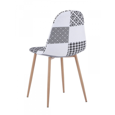 Стул Валенсия пэчворк черно-белый