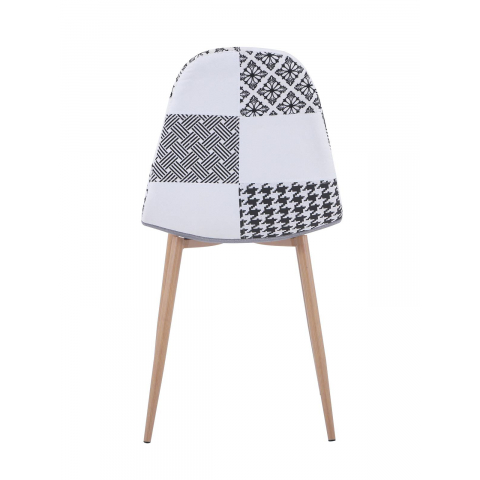 Стул Валенсия пэчворк черно-белый