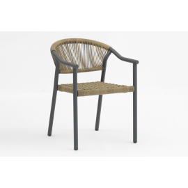 Стул Syna светло-коричневый серые ножки