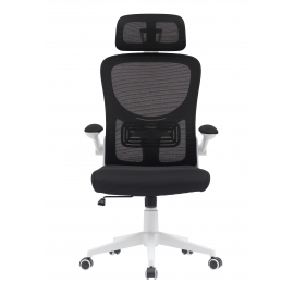 Кресло офисное TopChairs Airone белый с черной сеткой