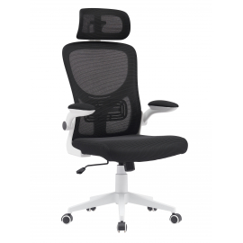 Кресло офисное TopChairs Airone белый с черной сеткой