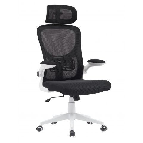 Кресло офисное TopChairs Airone белый с черной сеткой