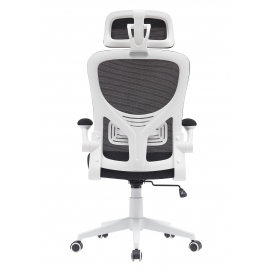 Кресло офисное TopChairs Airone белый с черной сеткой