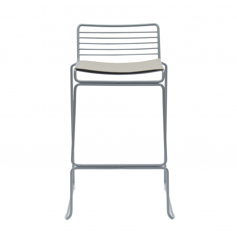 Стул полубарный Danny серый с подушкой