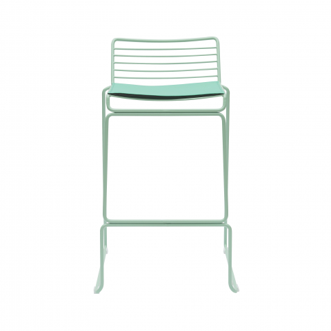 Стул полубарный Danny зеленый с подушкой
