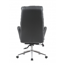 Кресло руководителя TopChairs Solid с оттоманкой серый