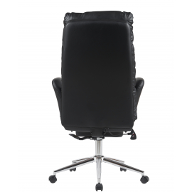 Кресло руководителя TopChairs Solid с оттоманкой черный