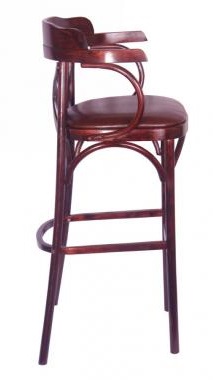 Деревянный барный стул Аполло Кантри с подлокотниками, сиденье мягкое