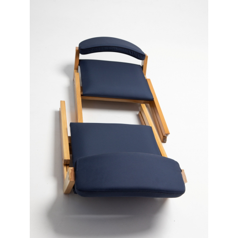 Складной стул Axel каркас натуральный цвет обивка велюр balance 996 серый