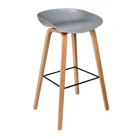 Пластиковый стул барный стул Либра на деревянных ножках