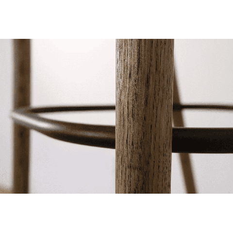 Деревянный барный стул Киото