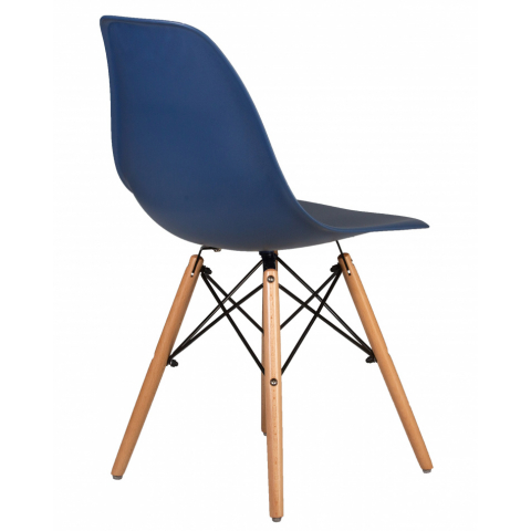 Стул обеденный DSW, цвет сиденья тёмно-синий (BE-12), цвет основания светлый бук