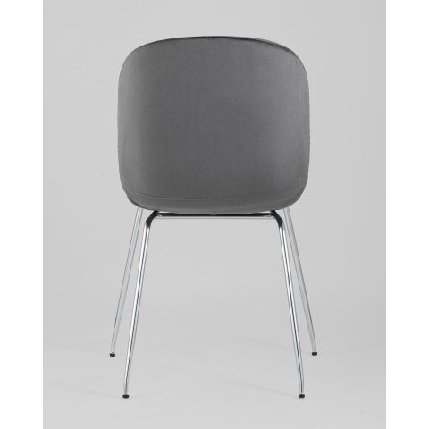 Стул Beetle серый хромированные ножки