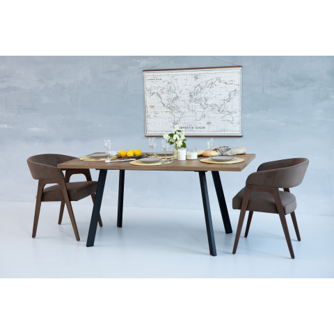 Кресло Берни каркас орех обивка Velvetlux-23