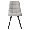 Стул CHILLI SQUARE BLUVEL-03 светло-серый, велюр / черный каркас