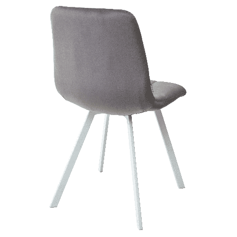 Стул CHILLI SQUARE G108-12 антрацит, обивка велюр / белый каркас