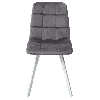 Стул CHILLI SQUARE G108-12 антрацит, обивка велюр / белый каркас