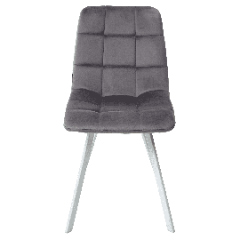 Стул CHILLI SQUARE G108-12 антрацит, обивка велюр / белый каркас