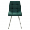 Стул CHILLI-Q SQUARE зеленый #19, велюр / белый каркас