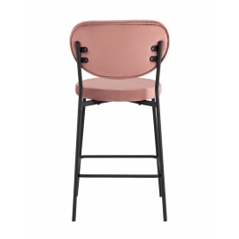 Стул полубарный Барбара NEW велюр пыльно-розовый