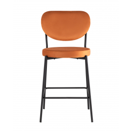 Стул полубарный Барбара NEW велюр терракотовый