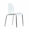 Стул СМН-234 Лила хром металл, стопируемый, белый