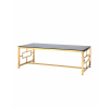 Журнальный стол 120*60 БРУКЛИН золото стекло smoke
