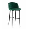 Стул барный Оскар велюр изумрудный