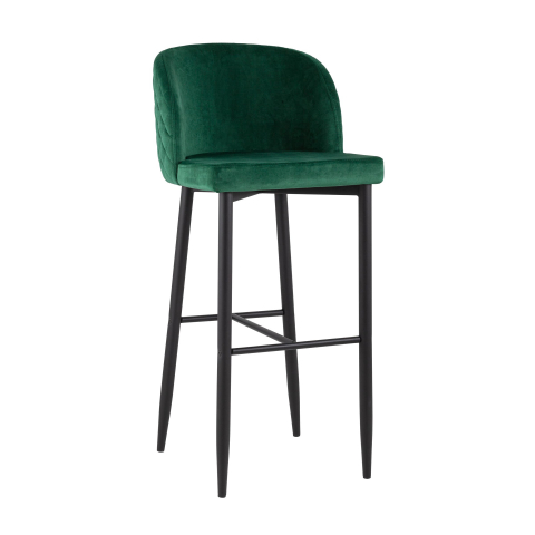 Стул барный Оскар велюр изумрудный