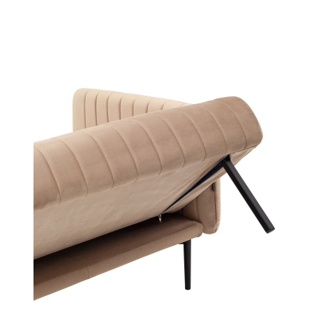 Диван прямой Дрезден велюр бежевый раскладной