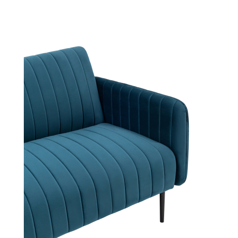 Диван прямой Дрезден велюр синий раскладной