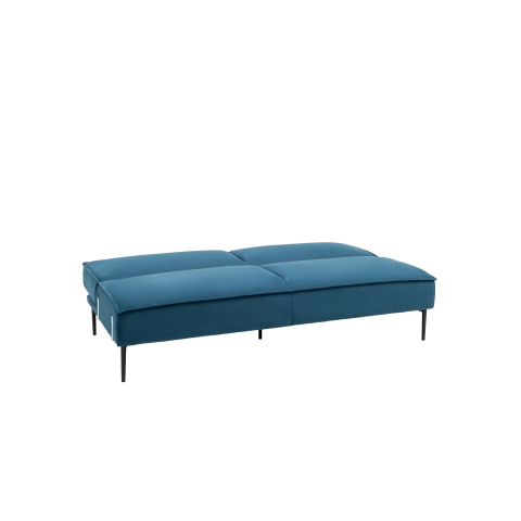 Диван прямой Кассель велюр синий раскладной