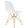 Стул обеденный Eames DSR, цвет сиденья белый (W-02), цвет основания золото
